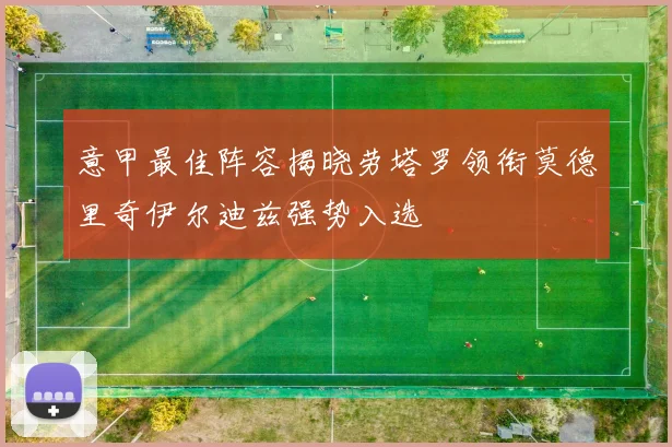 意甲最佳阵容揭晓劳塔罗领衔莫德里奇伊尔迪兹强势入选